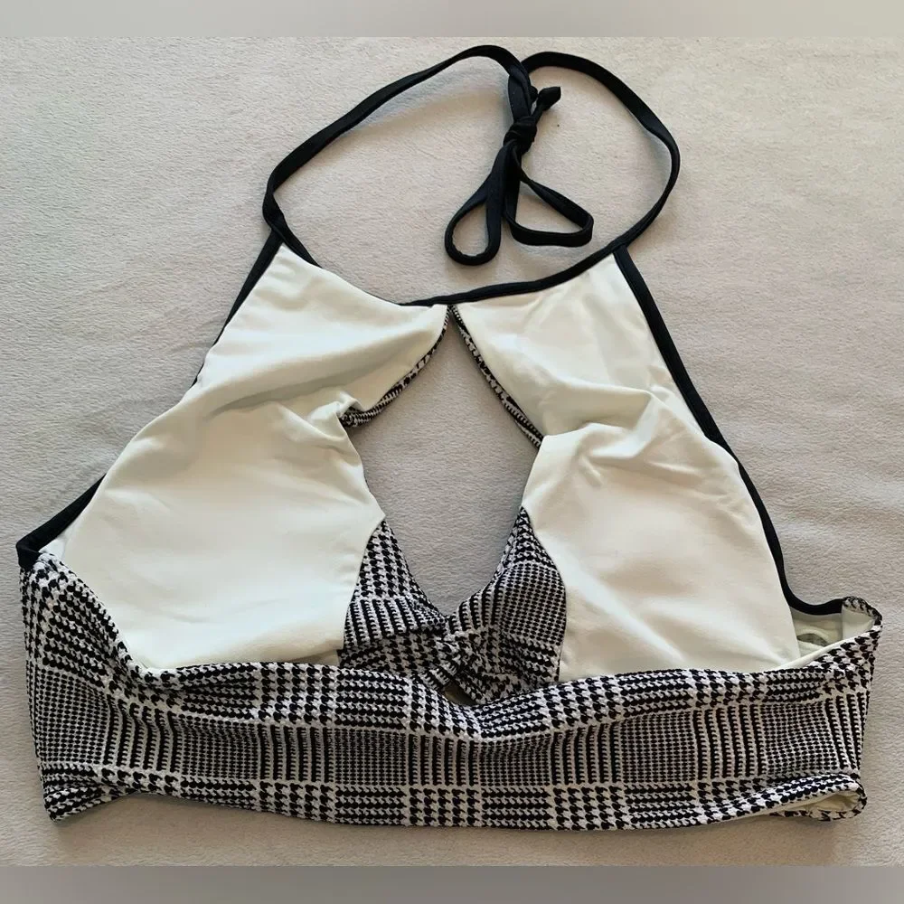 L*Space Bikini Set Jessy Top & Whiplash Bitsy Bottom Size XL Plaid Bathing Suit
